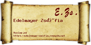 Edelmayer Zsófia névjegykártya